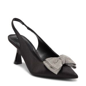 Abound Black Heels with Bows